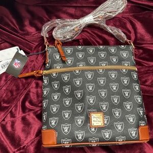 Dooney and Bourke NFL Los Angeles Raiders Double full length zipper vintage bag